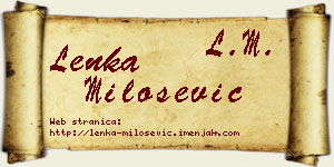 Lenka Milošević vizit kartica